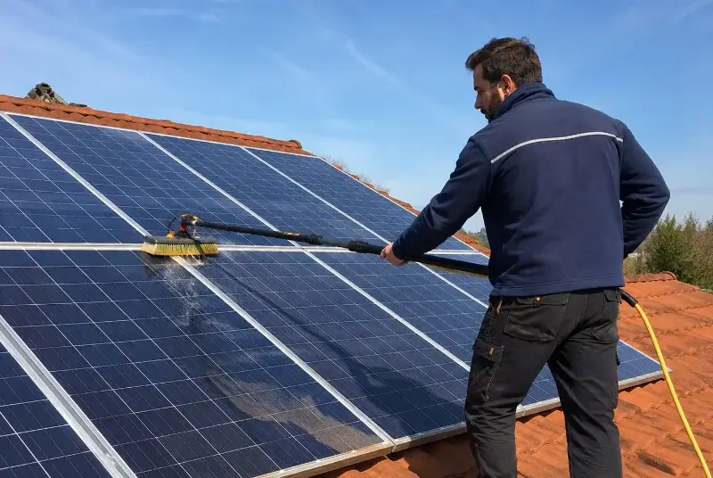 Nettoyage et entretien de panneaux solaires à Lugrin